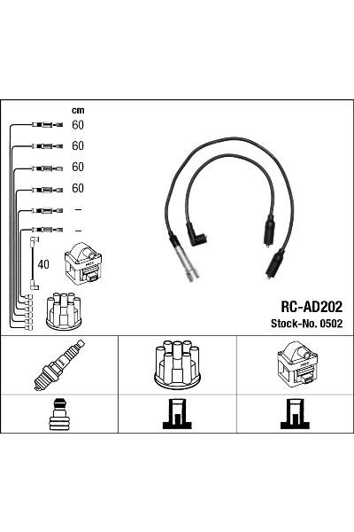 Set di cavi di accensione ngk 15-0502