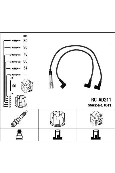 Set di cavi di accensione ngk 15-0511