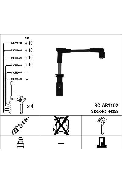 Set di cavi di accensione ngk 15-44255