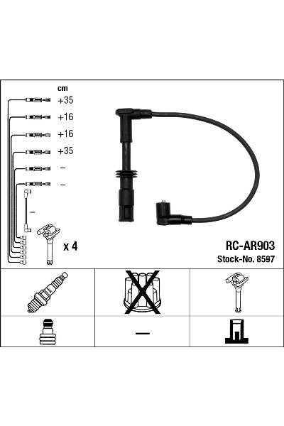 Set di cavi di accensione ngk 15-8597