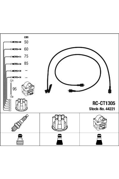 Set di cavi di accensione ngk 15-44221