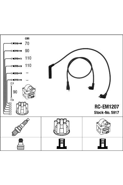 Set di cavi di accensione ngk 15-5917