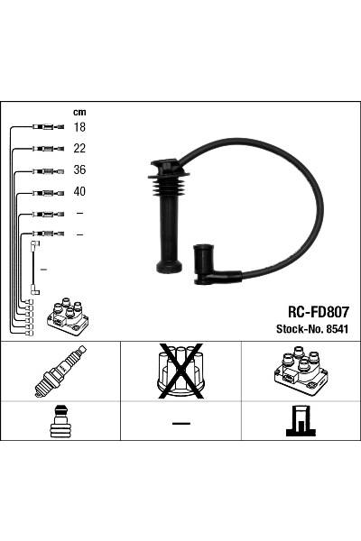 Set di cavi di accensione ngk 15-8541