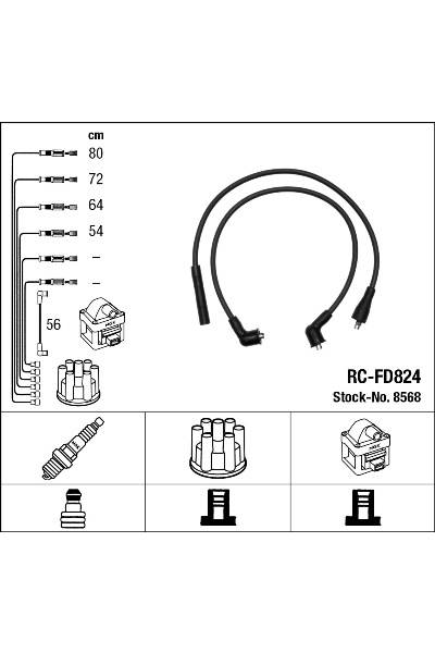 Set di cavi di accensione ngk 15-8568