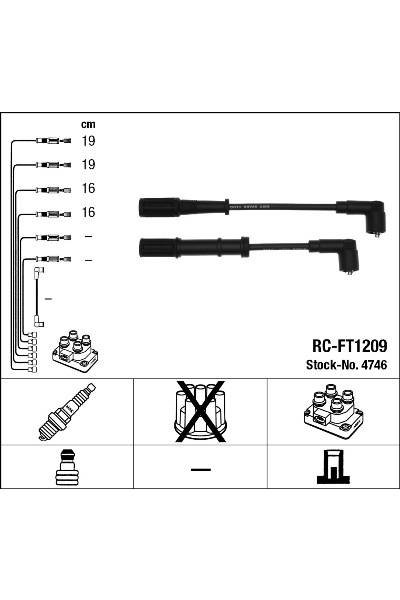 Set di cavi di accensione ngk 15-4746