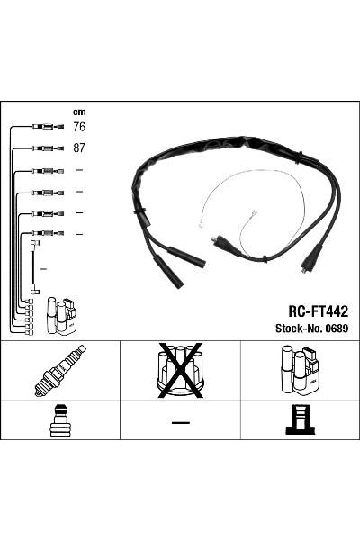 Set di cavi di accensione ngk 15-0689