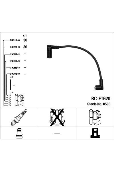 Set di cavi di accensione ngk 15-8503