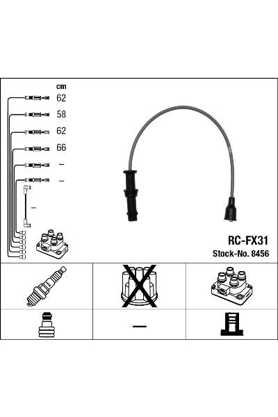 Set di cavi di accensione ngk 15-8456