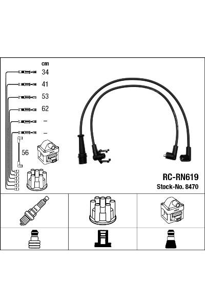 Set di cavi di accensione ngk 15-8470