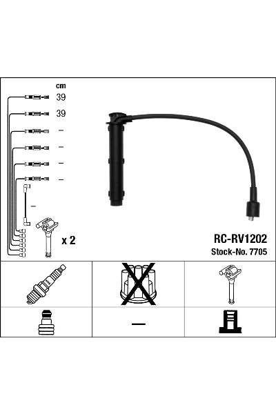 Set di cavi di accensione ngk 15-7705