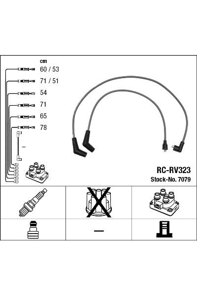 Set di cavi di accensione ngk 15-7079