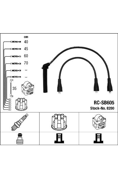 Set di cavi di accensione ngk 15-8200