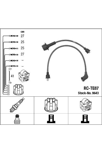 Set di cavi di accensione ngk 15-9643