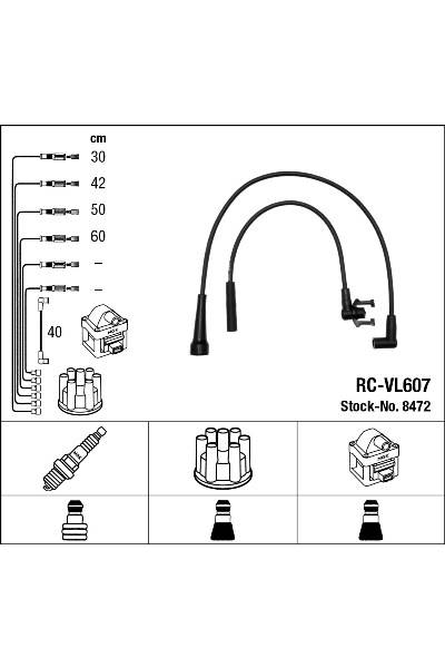 Set di cavi di accensione ngk 15-8472