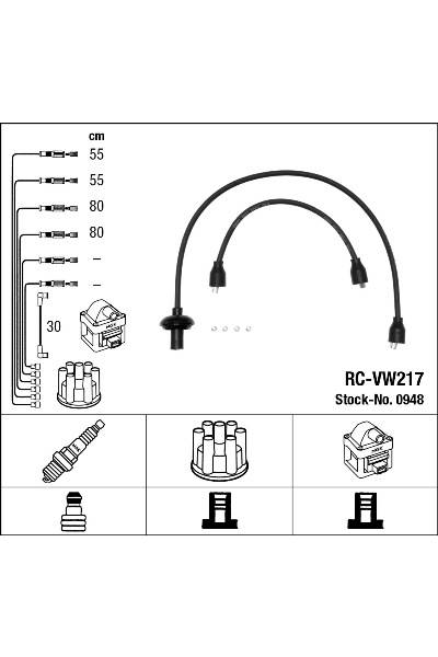 Set di cavi di accensione ngk 15-0948