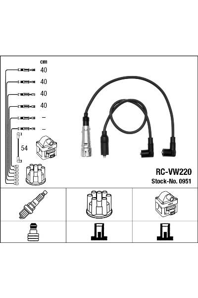 Set di cavi di accensione ngk 15-0951