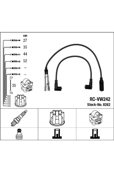 Set di cavi di accensione ngk 15-8262