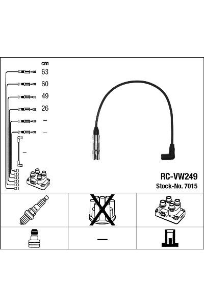 Set di cavi di accensione ngk 15-7015