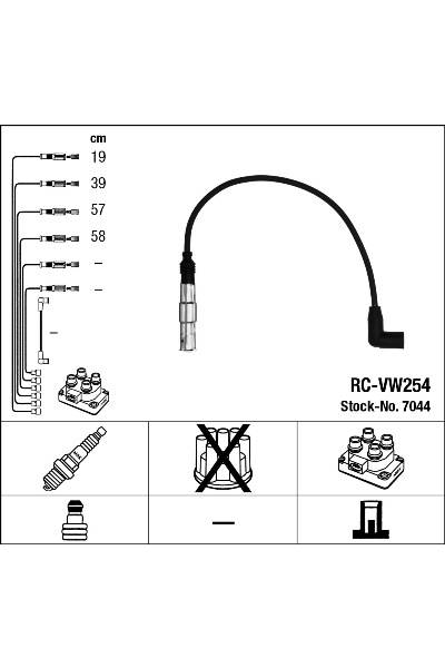 Set di cavi di accensione ngk 15-7044