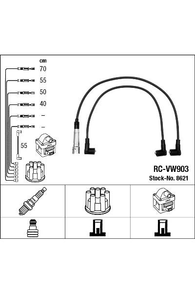 Set di cavi di accensione ngk 15-8621