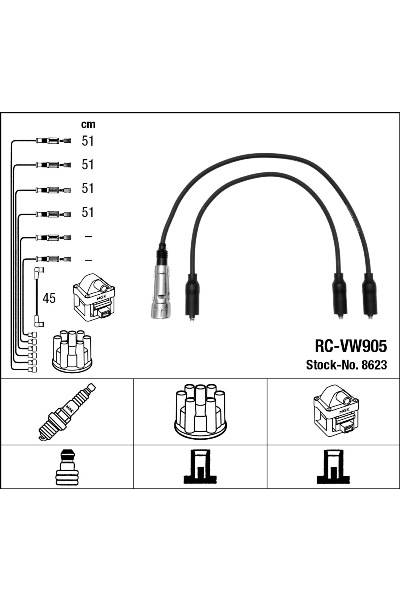 Set di cavi di accensione ngk 15-8623