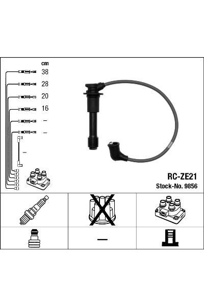 Set di cavi di accensione ngk 15-9856