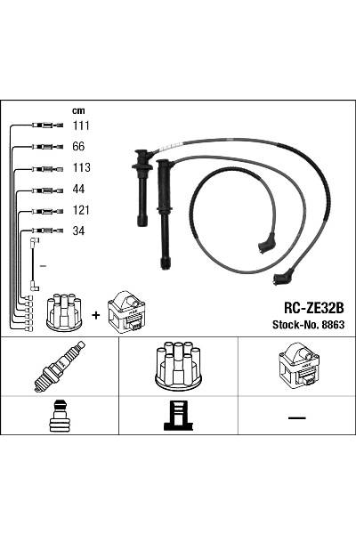 Ganascia del freno, freno di stazionamento - set ngk 15-8863