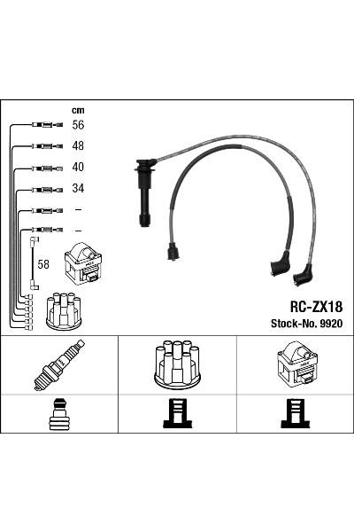 Set di cavi di accensione ngk 15-9920