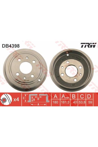 tamb.freno fiat trw 161-db4398