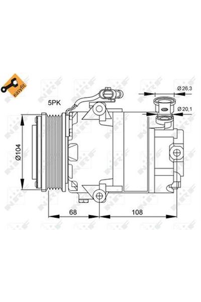 Compressore, Climatizzatore NRF 32082