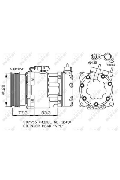 Compressore, Climatizzatore NRF 32266