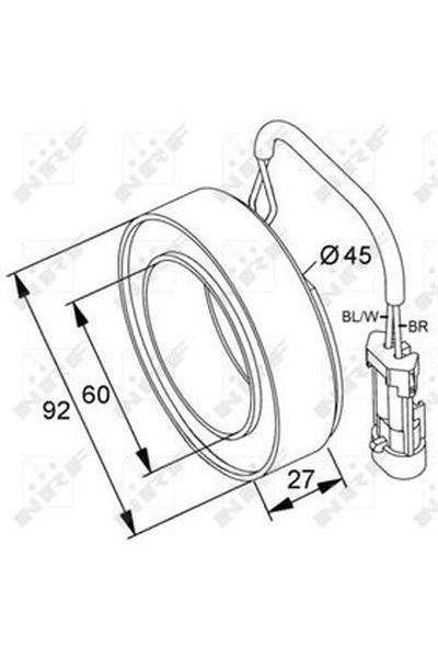 Bobina, Compressore- Innesto elettromagnetico NRF 38420