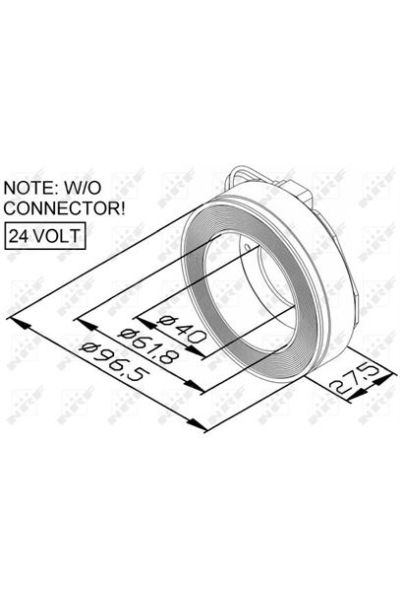 Bobina, Compressore- Innesto elettromagnetico NRF 38448