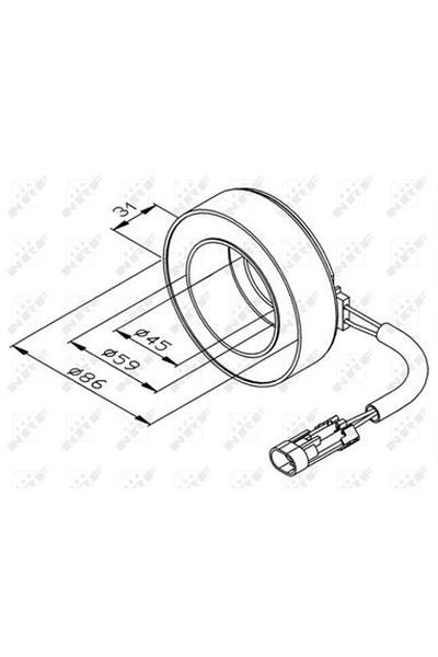 Bobina, Compressore- Innesto elettromagnetico NRF 38475