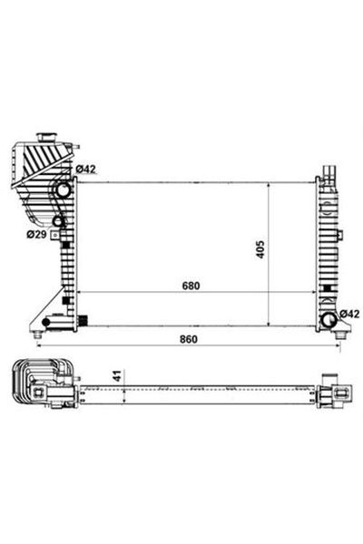 Radiatore, Raffreddamento motore NRF 55348A