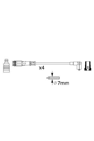 Set di cavi di accensione bosch 30-0 356 912 881