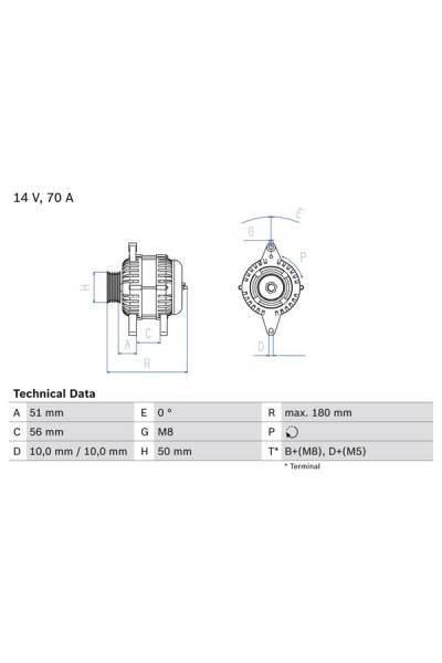 Alternatore bosch 30-0 986 038 600