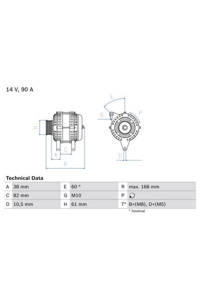 Alternatore bosch 30-0 986 040 340