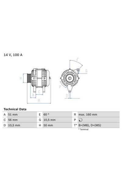 Alternatore bosch 30-0 986 042 750