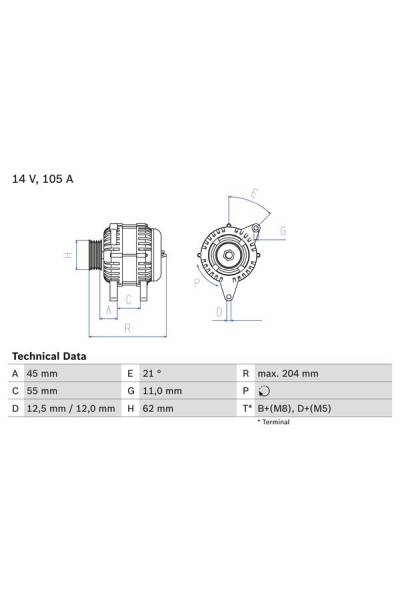 Alternatore bosch 30-0 986 042 780