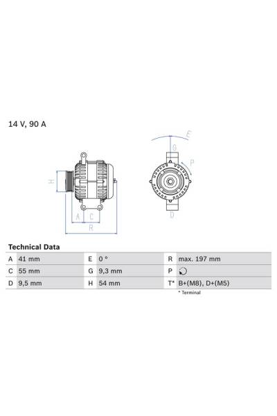 Alternatore bosch 30-0 986 048 771