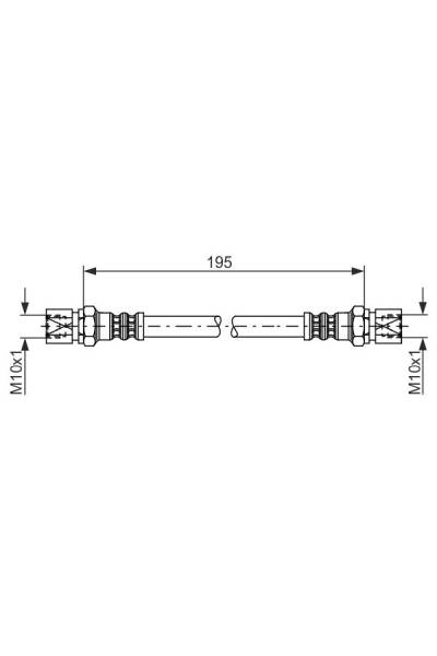 Tubo elastico del freno bosch 30-1 987 476 030