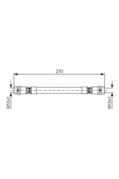 Tubo elastico del freno bosch 30-1 987 476 404