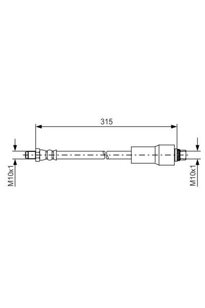 Tubo elastico del freno bosch 30-1 987 476 432