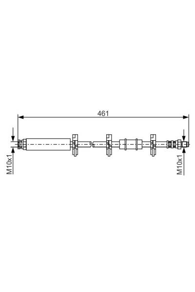 Tubo elastico del freno bosch 30-1 987 476 463