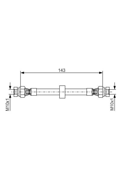 Tubo elastico del freno bosch 30-1 987 476 697