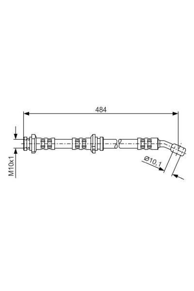 Tubo elastico del freno bosch 30-1 987 476 801