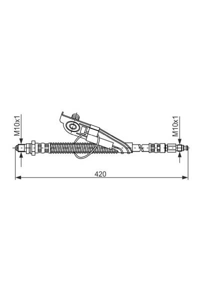 Tubo elastico del freno bosch 30-1 987 476 817