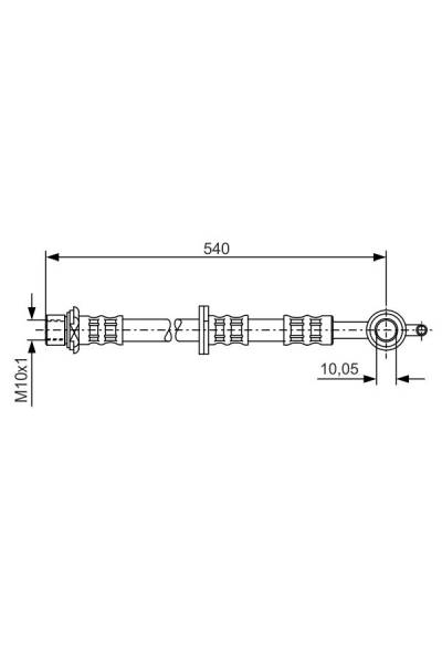 Tubo elastico del freno bosch 30-1 987 476 837