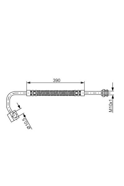 Tubo elastico del freno bosch 30-1 987 476 984